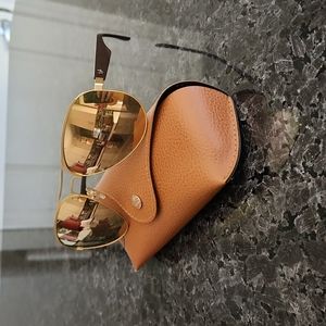Rare Ray-Ban gold/copper mirror aviator sunglasses